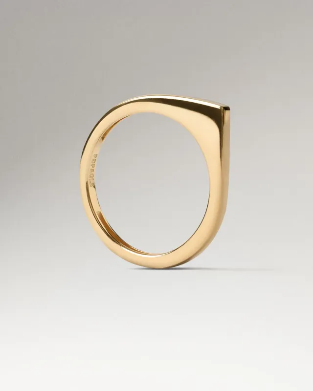 PDPAOLA Oda Fuji bague fine dorée minimaliste