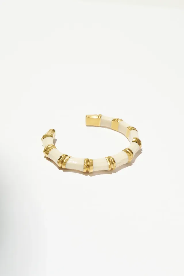 Philippe Ferrandis Bambou Ivory Amber bracelet ouvert ivoire