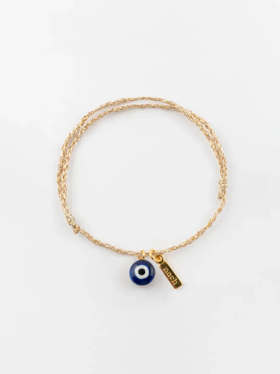 Nach Bijoux oeil bleu Lucky you bracelet cordon