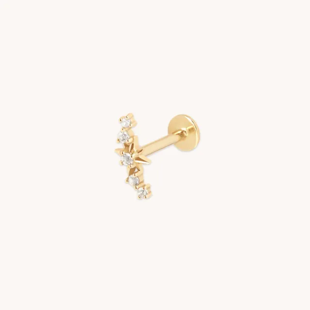 Astrid & Miyu Star Curved piercing or massif étoile courbe