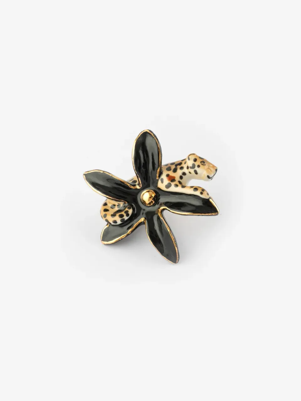 Nach Bijoux Idole sauvage pin’s fleur léopard