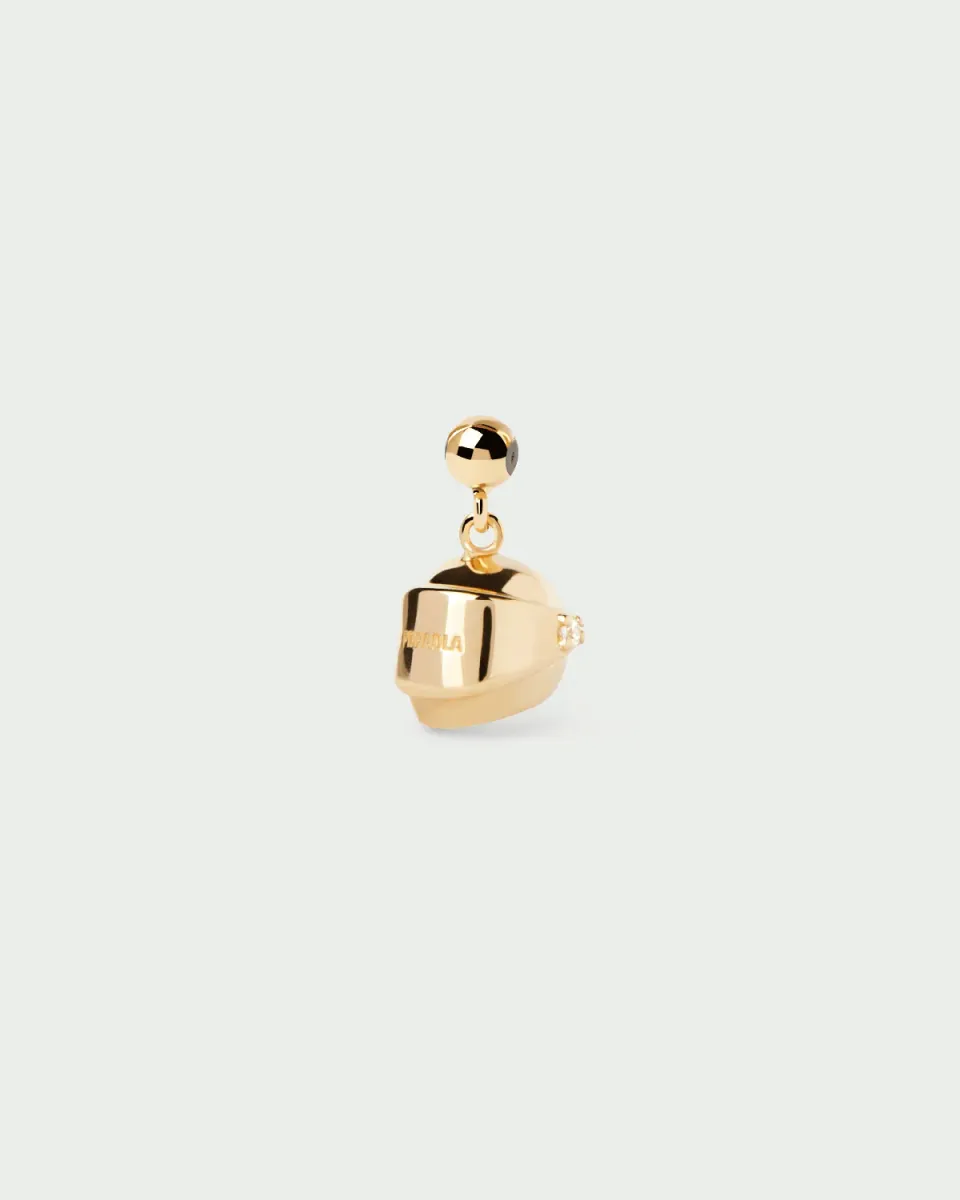 PDPAOLA Helmet charm casque zircon blanc 7 mm