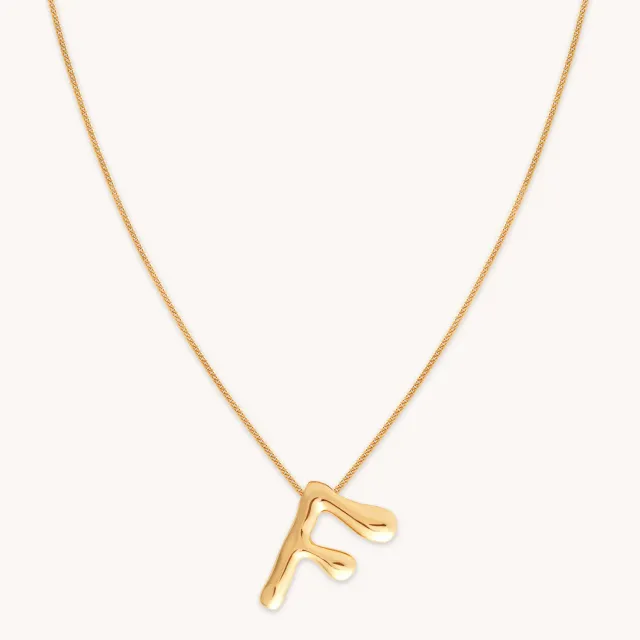 Astrid & Miyu F Initial Bold collier initiale F doré