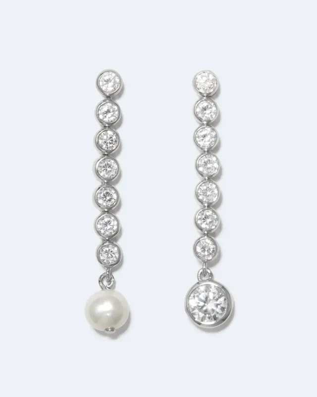 Completedworks Multiply Zero boucles perles argent zirconia