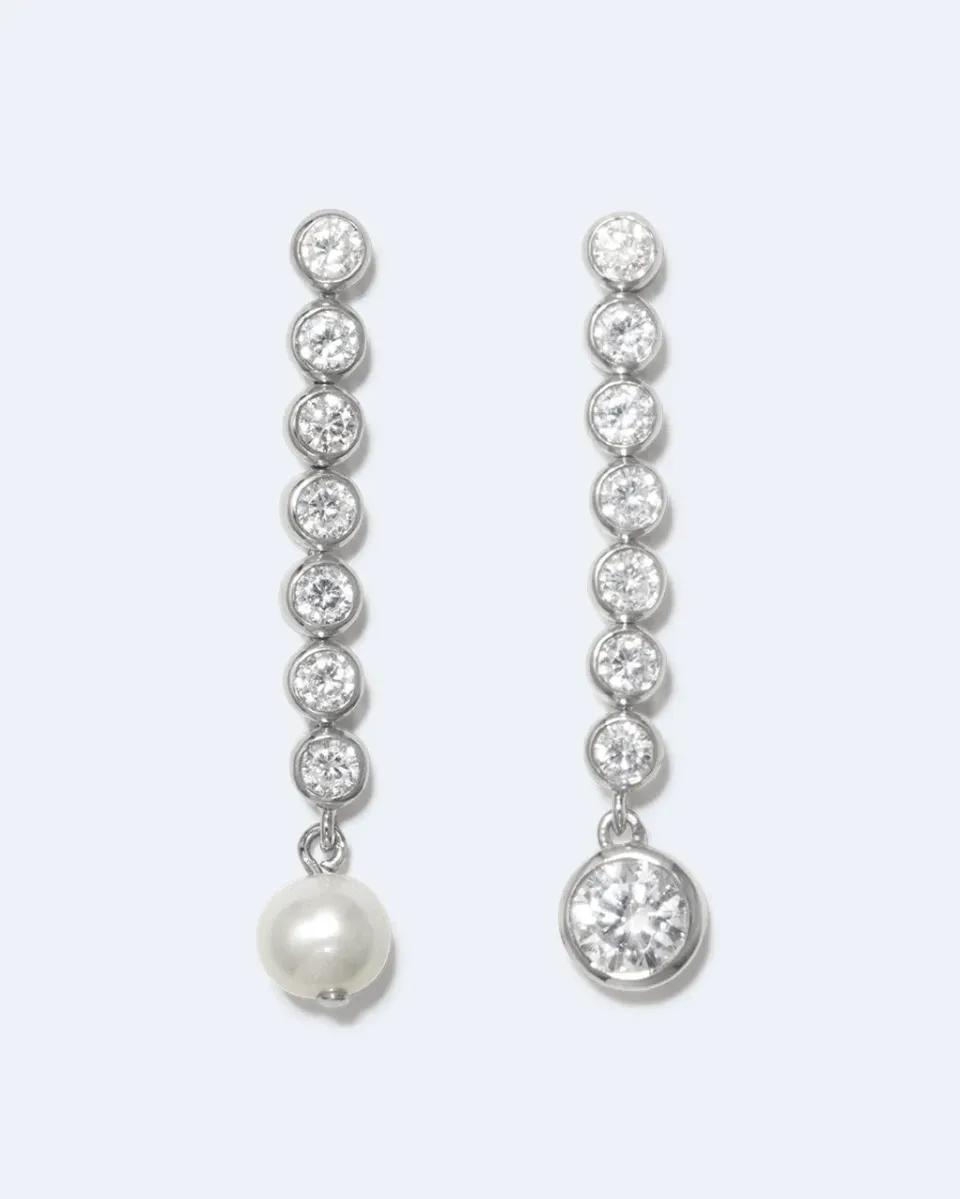 Completedworks Multiply Zero boucles perles argent zirconia