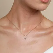 Astrid & Miyu H Initial Pavé collier pendentif doré