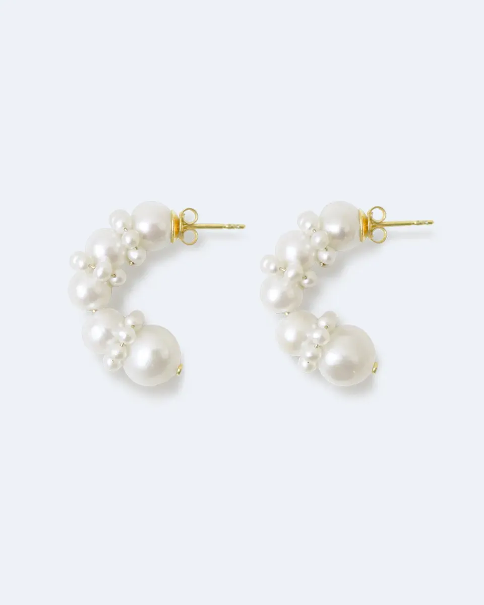 Completedworks Birds of a Feather Pearl boucles d’oreilles vermeil