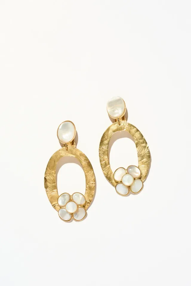 Philippe Ferrandis Camelia Byzance boucles clips nacre
