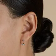 Astrid & Miyu Diamond Trio Ear Jacket boucles or blanc diamants