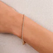 Astrid & Miyu Tennis Chain bracelet doré éclat soirée