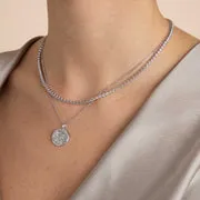 Astrid & Miyu Gleam Tennis Chain collier tennis argenté
