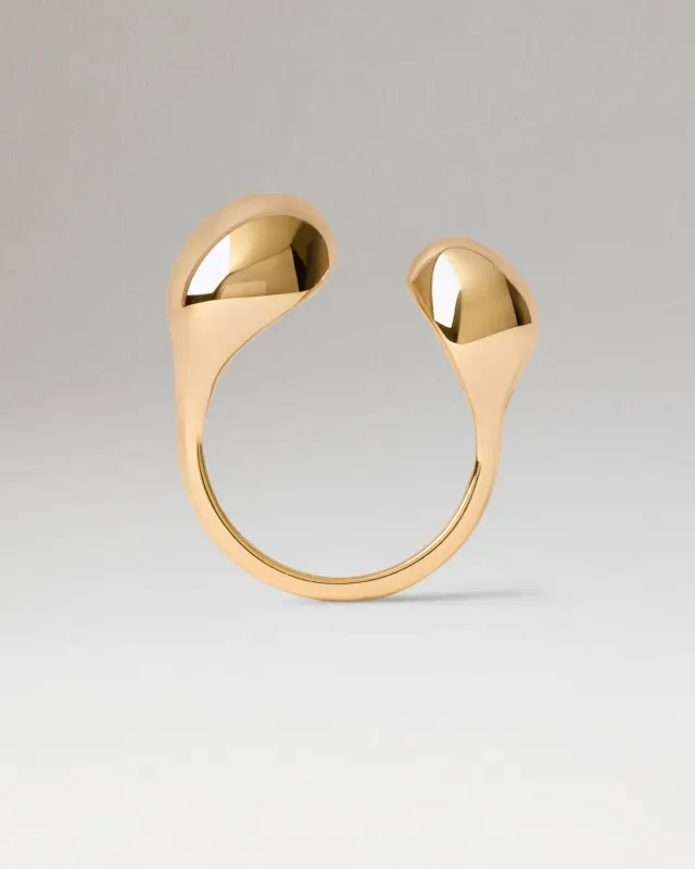 PDPAOLA Gravity bague large dorée zircone 10,5 mm