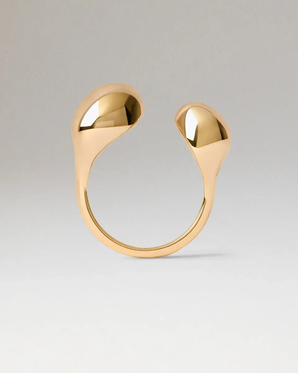 PDPAOLA Gravity bague large dorée zircone 10,5 mm