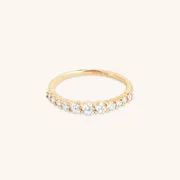 Astrid & Miyu Scalloped Band bague or massif festonné