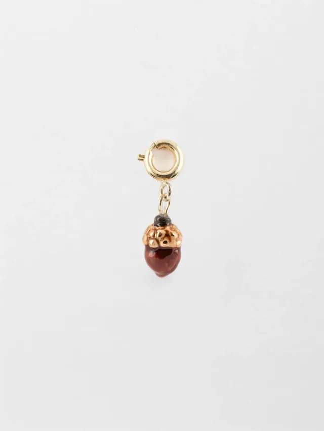 Nach Bijoux charm's gland breloque porcelaine dorée