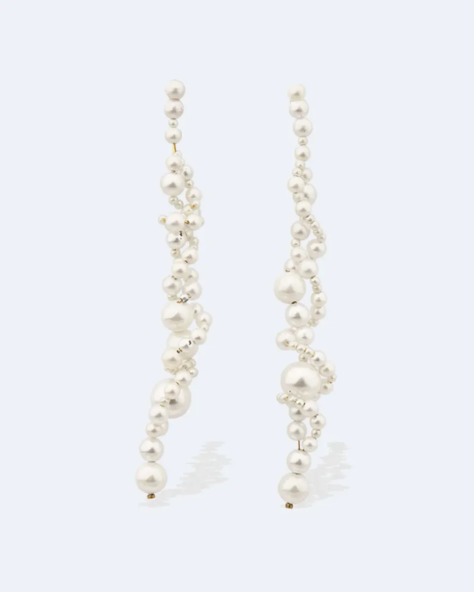 Completedworks Running for the Hills boucles d'oreilles perle vermeil