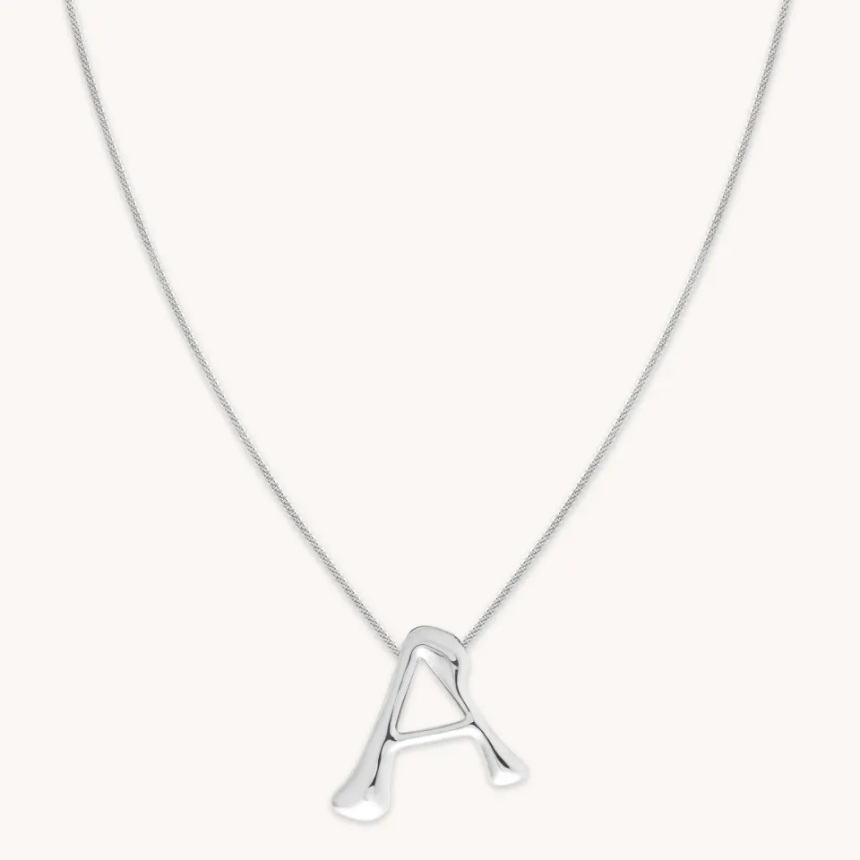 Astrid & Miyu A Initial Bold collier argent initiale A