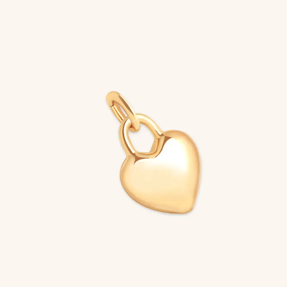 Astrid & Miyu Love Heart Clip Charm charm doré coeur