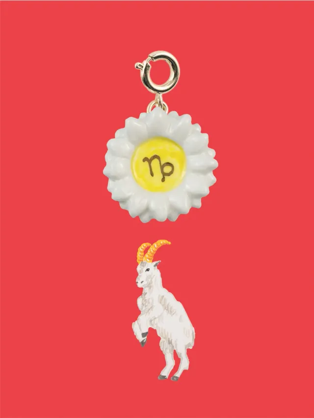 Nach Bijoux Astro Charm Capricorne porcelaine dorée Mix & Match