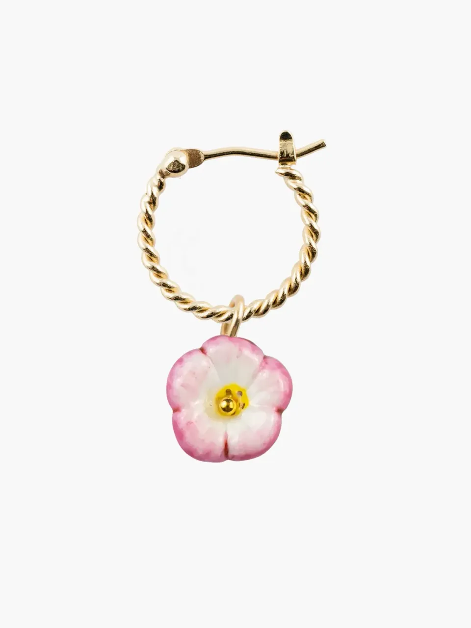 Nach Bijoux Rose céleste mini créole rose à l'unité