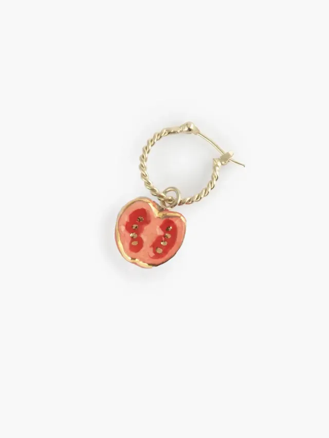 Nach Bijoux mini créole tomate boucle unité porcelaine