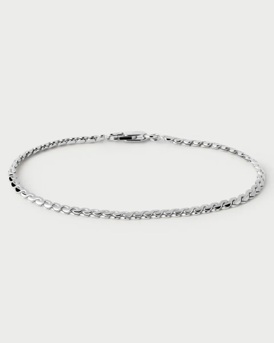 PDPAOLA Serpentine bracelet chaine argent taille S sans pierre