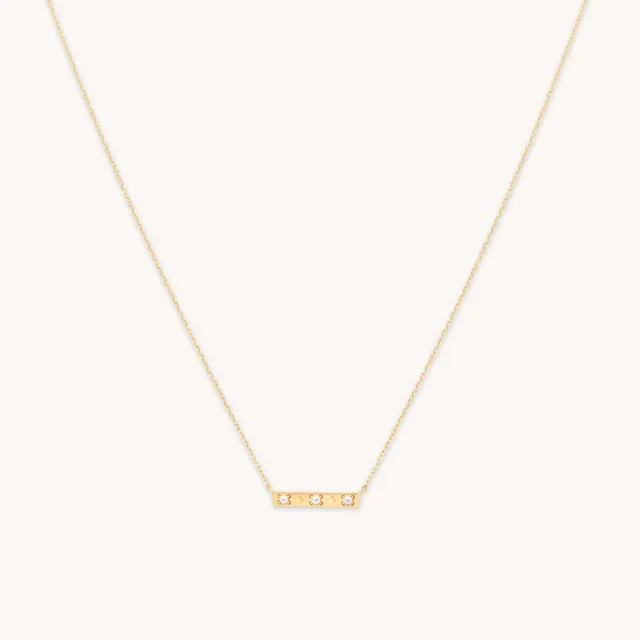 Astrid & Miyu Cosmic Star collier Topaz Bar or massif topaze