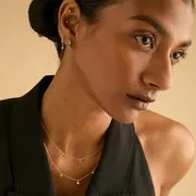 Astrid & Miyu Diamond Charm créoles or massif diamant
