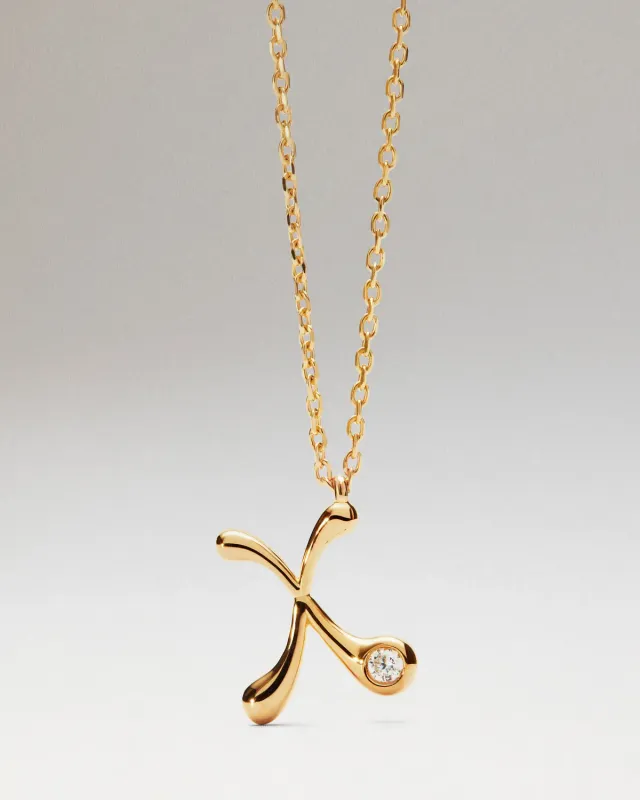 PDPAOLA Initiale X collier doré 40-50 cm