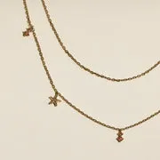 Astrid & Miyu Starfish Double Chain collier doré