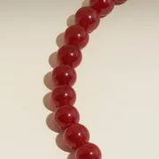 Astrid & Miyu Sunset Red collier perles argent