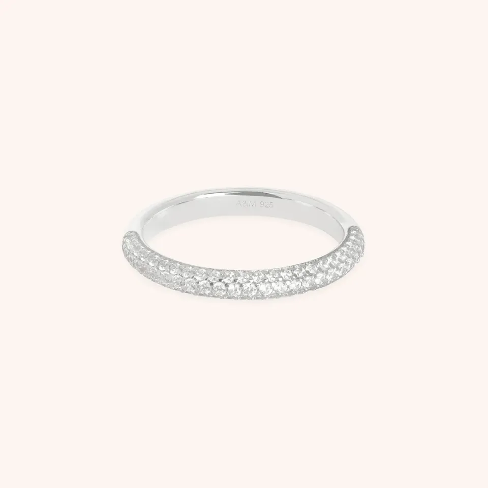 Astrid & Miyu Pavé Essential bague argent pavé