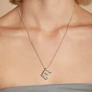 Astrid & Miyu E Initial Bold collier argenté initiale E