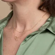 Astrid & Miyu Orbit collier topaze or jaune massif