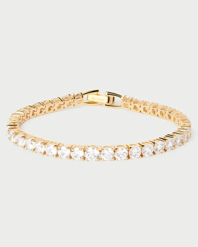 PDPAOLA Tennis Supreme bracelet rivière plaqué or