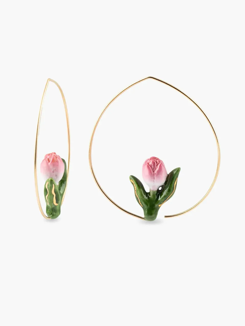 Nach Bijoux tulipe rose créoles moyennes 41 mm