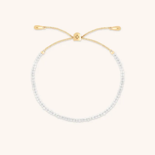 Astrid & Miyu Topaz April bracelet perles or massif
