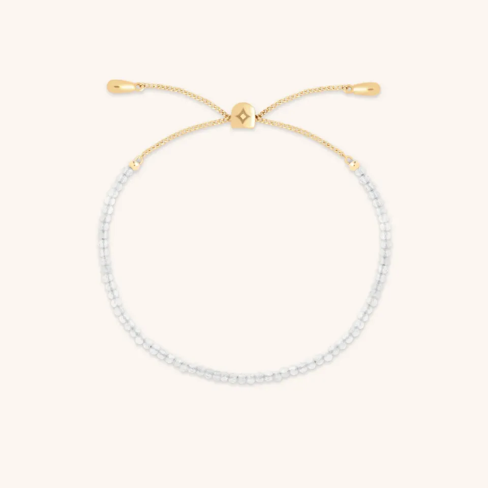 Astrid & Miyu Topaz April bracelet perles or massif