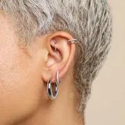 Astrid & Miyu Essential Crystal Small Hoops boucles argent strass