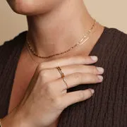 Astrid & Miyu Molten Band bague or massif martelée