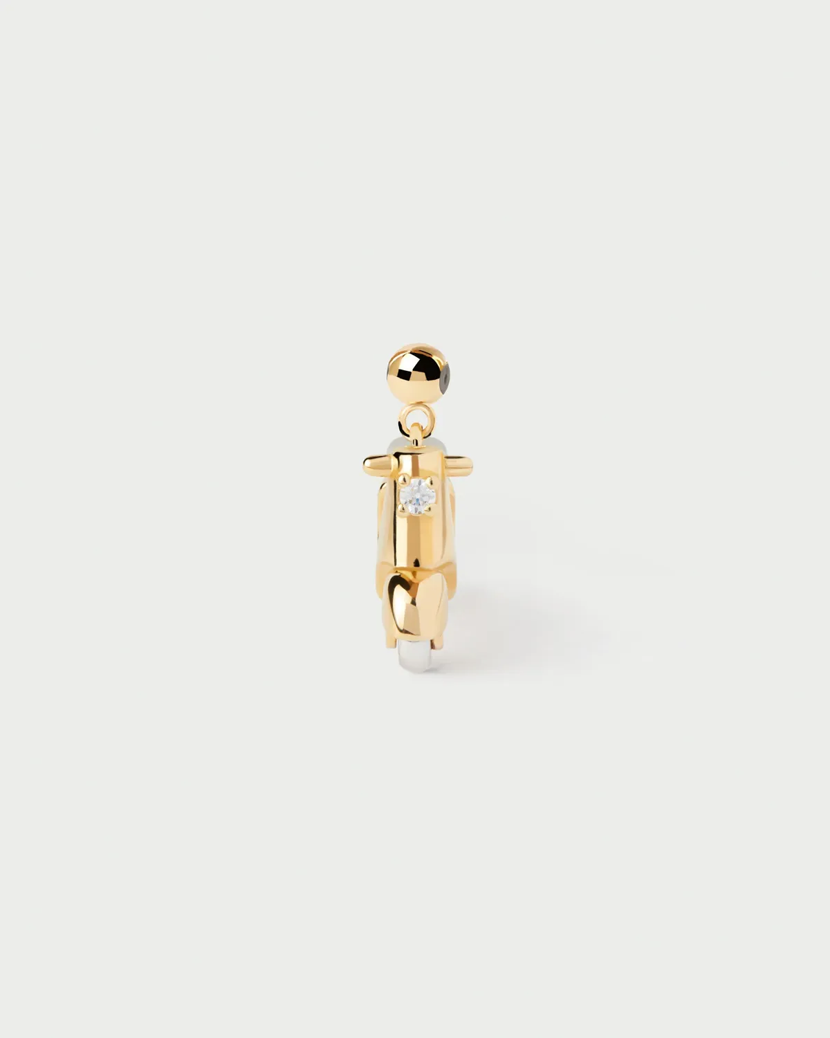 PDPAOLA Motorbike breloque zircon blanc