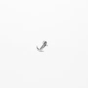 Astrid & Miyu Moon Piercing Stud piercing or blanc massif lune