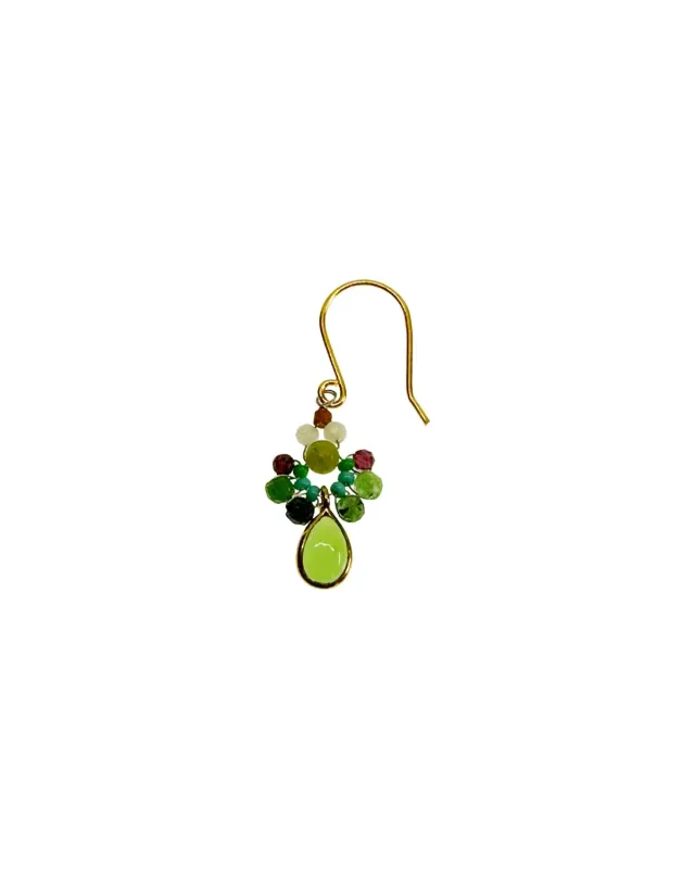 Le Fourbi de Capucine FDC185 boucles d'oreilles grenat aventurine