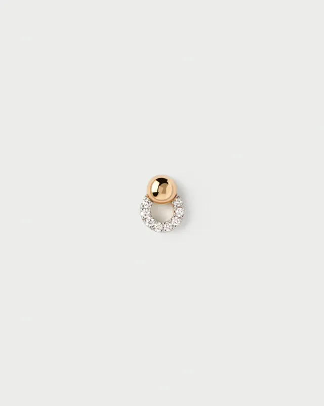 PDPAOLA Loop mono boucle perçage or diamants