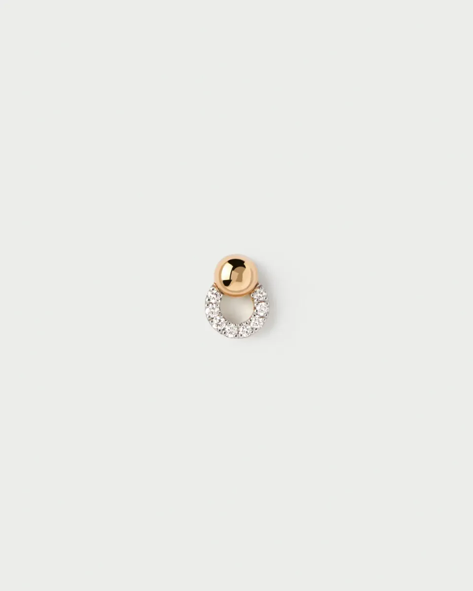 PDPAOLA Loop mono boucle perçage or diamants