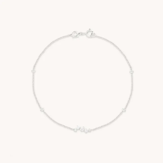Astrid & Miyu Diamond Cluster bracelet or blanc diamant