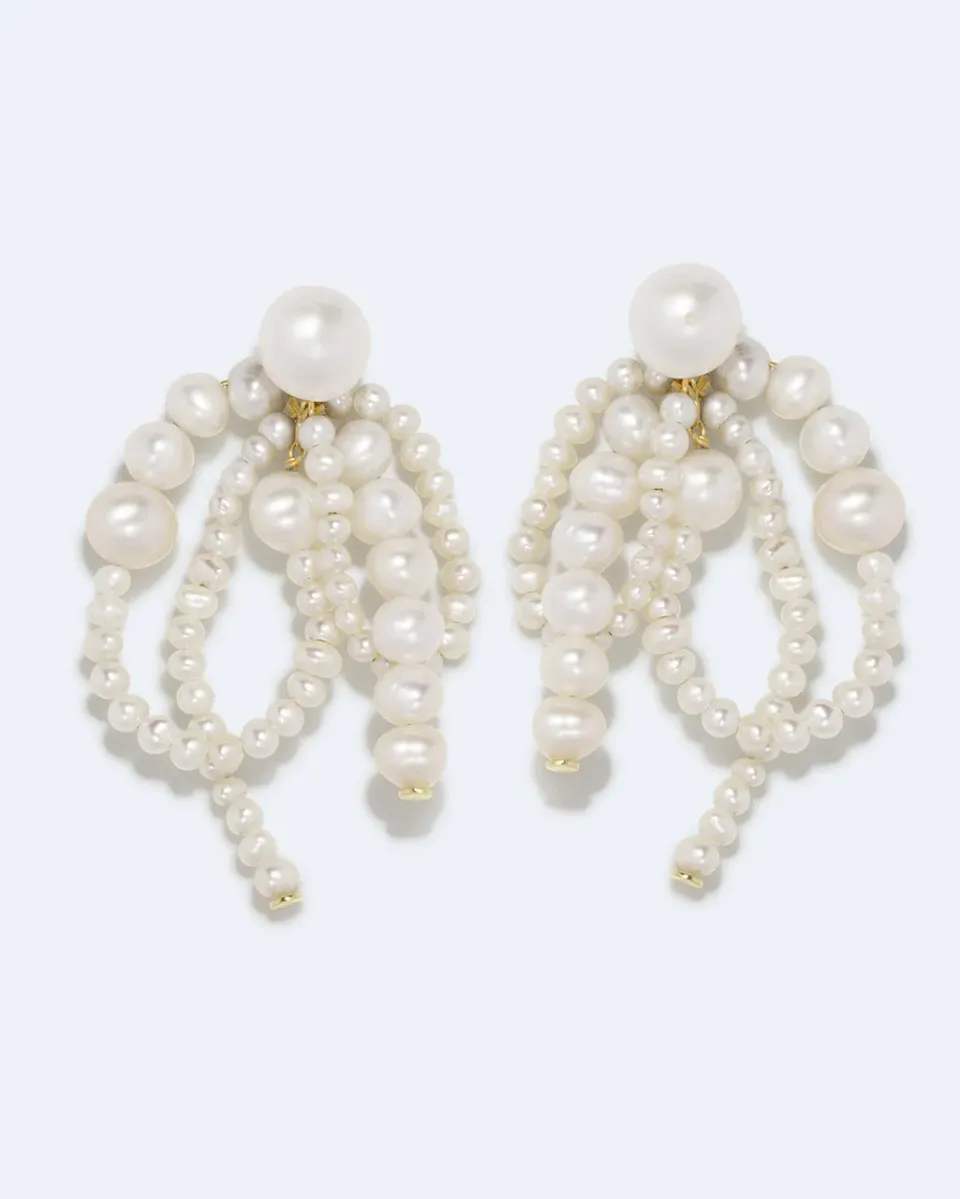 Completedworks Where The Wild Things Winter boucles doreilles perles