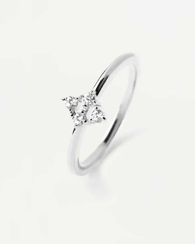 PDPAOLA Arda bague argent zirconia fine
