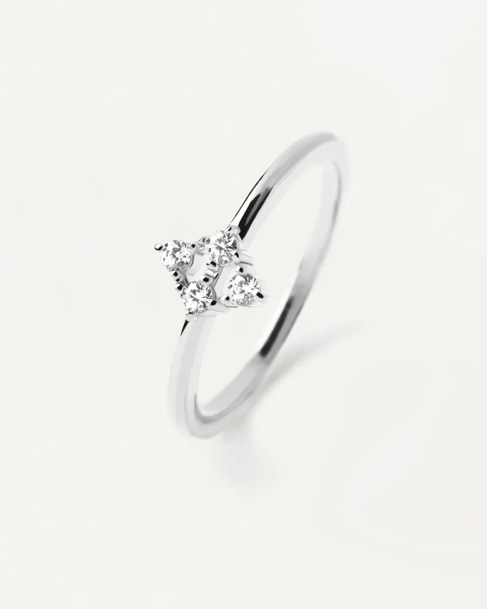PDPAOLA Arda bague argent zirconia fine