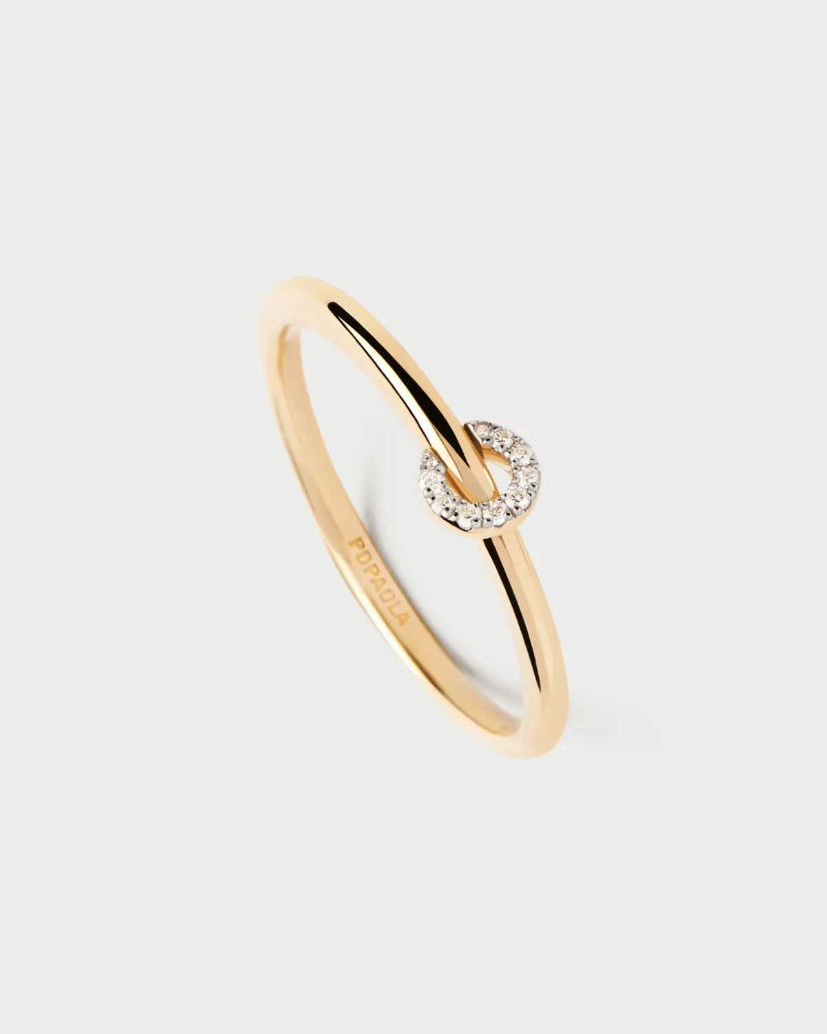 PDPAOLA Loop bague or diamants 0,03 carat